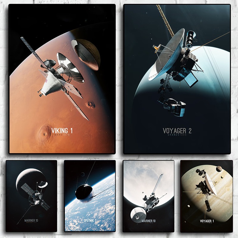 태양계 탐사 캔버스 아트 NASA 프로브 벽 장식 Ma - Star Map Poster 리뷰 및 가격
